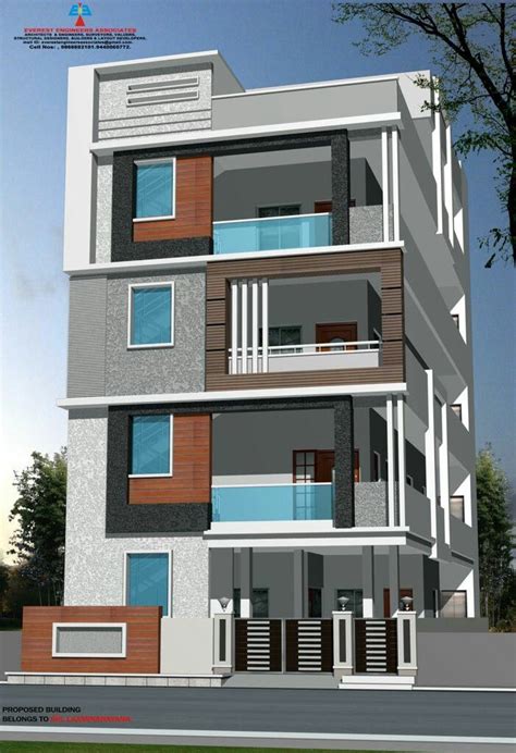 4 Storey Building Elevation Home Design Photo