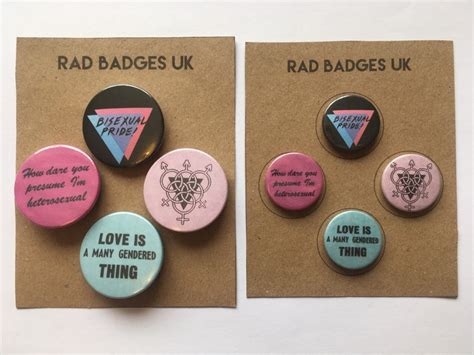 set of 4 bisexual pride lgbt bi pin badge buttons etsy uk