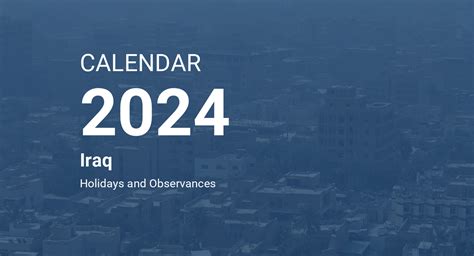 Year 2024 Calendar Iraq