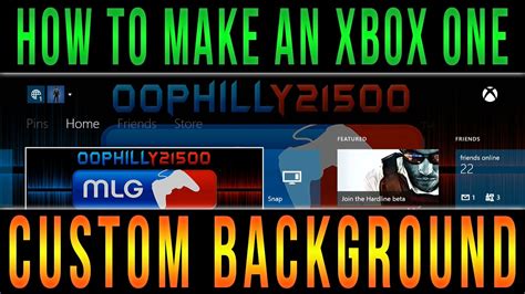 Xbox One How To Make A Custom Background Youtube