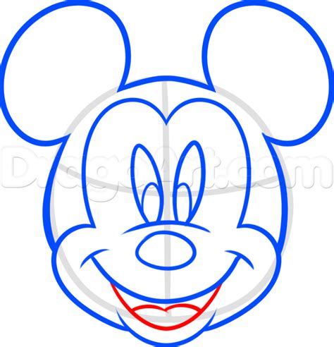 How To Draw Mickey Mouse For Kids Easy Tutorial 7 Steps Toons Mag