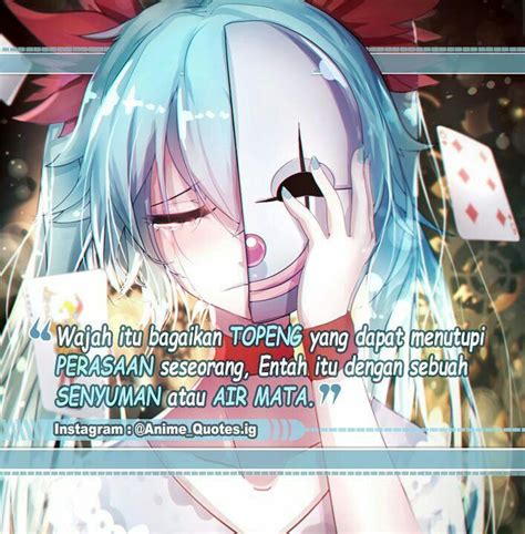 Foto anime senyum sedih gambar untuk status wa. Anime Quotes Hatsune Miku Hatsune Miku Topeng Dan Wajah