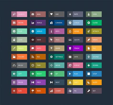 118 Flat Design Buttons Elements And Ui Kits For Graphic Designers
