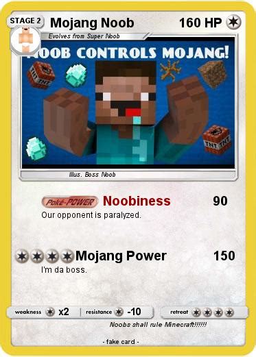 Pokémon Mojang Noob Noobiness My Pokemon Card
