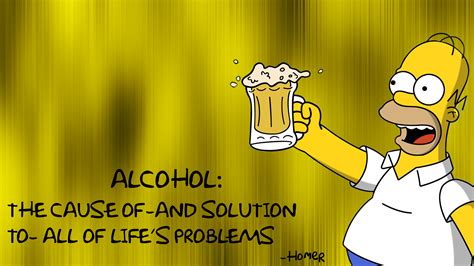 Download Homer The Simpsons Alcohol Beer Cause Solution Wallpaper By
