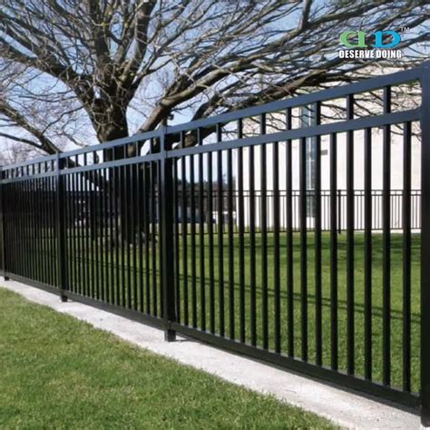 Black Steel Fence Panel Plushac