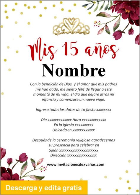 Las Mejores Invitaciones De Xv Años Para Editar Y Compartir 2020