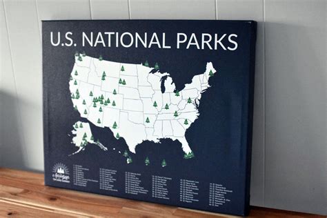 Push Pin Us National Parks Map Us Parks Map With Pins