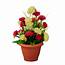 Kuber Industries Plastic Plants/Flower Pot Brown Set Of 4 Pcs