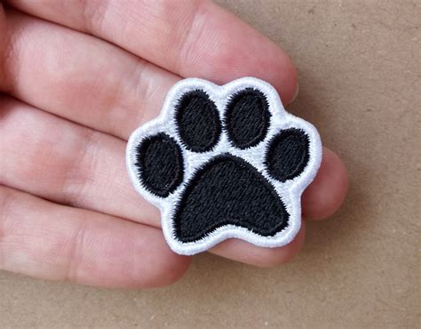 Dogs Paw Sew On Patch Naszywka Embroidered Patch Applique Etsy Uk
