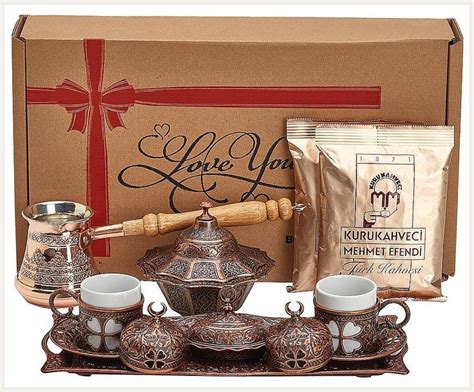 Bosphorus Pieces Turkish Greek Arabic Coffee Making Serving Gift Set