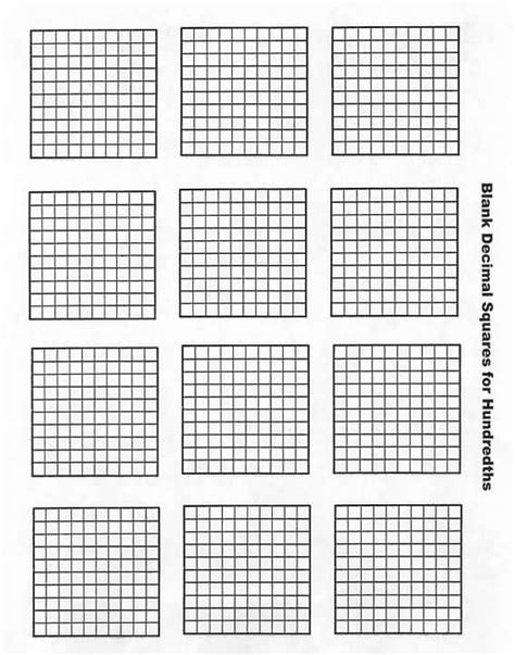 Printable Hundredths Grid That Are Eloquent Regina Blog