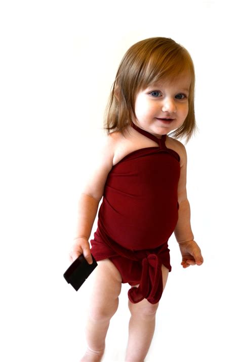 Baby Bathing Suit Burgundy Wine Wrap Around Swimsuit Toddler Etsy