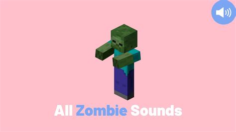 Minecraft All Zombie Sounds Sound Effects For Editing 🔊 Youtube