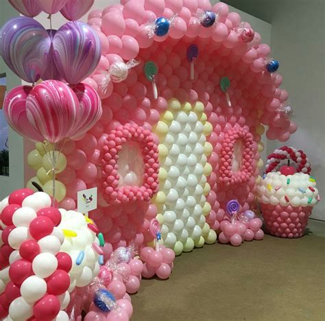 Balloon Backdrop Candyland Decoración De Fiesta Decoracion De