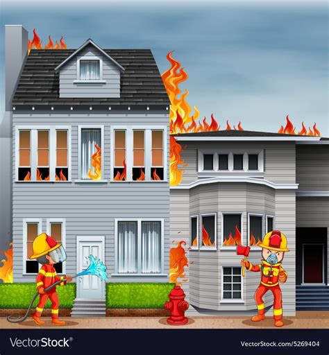 Firemen At The Scene Of House Fire Download A Free Preview Or High