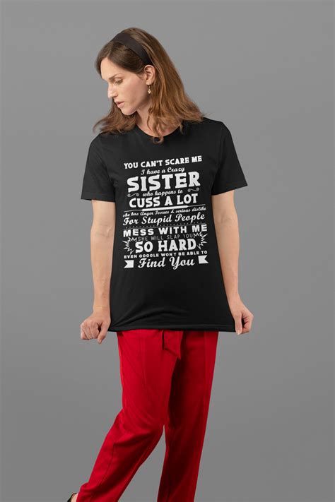 Camisa Crazy Sister Funny Sister Tshirt Awesome T For Etsy