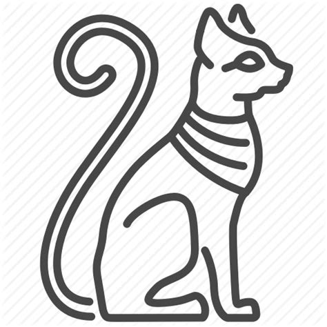 Egyptian Cat Drawing Easy Cat Egyptian Graceful Beautiful Preview