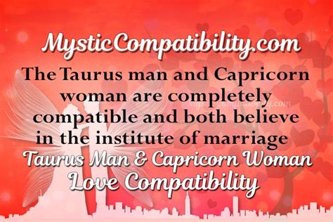 Taurus Man Capricorn Woman Compatibility Mystic Compatibility