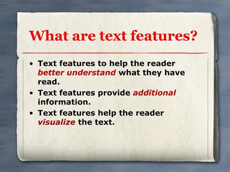 PPT - Text Features PowerPoint Presentation, free download - ID:224783