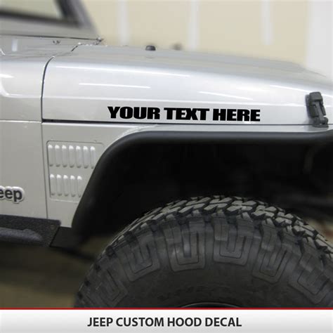 Custom Jeep Wrangler Hood Decals