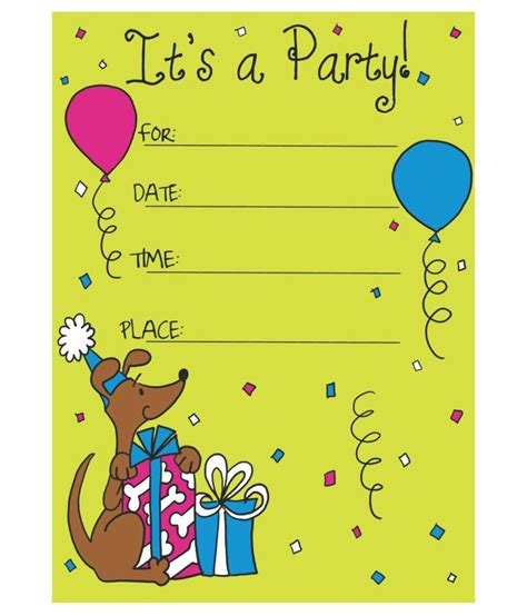 Official del taco (r) website: Birthday invitation Metallic cards for Boy's and Girl's (Pack of 25) with envelope 5" X 7" - Buy ...