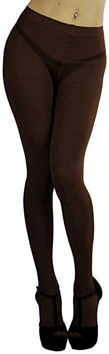Tobeinstyle Womens Opaque Full Footed Panty Hose Leggings Tights Hosiery Coffee One Size