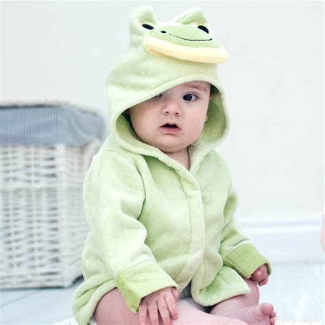At this stage, it's easiest to ask the parents what they think their baby needs or likes, and get them that. Personalised Friendly Frog Baby Bath Robe By Bathing ...