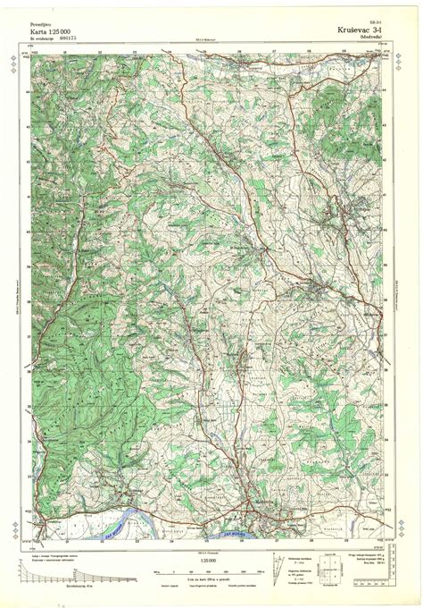 Topografske Karte Srbije Jna Kruševac