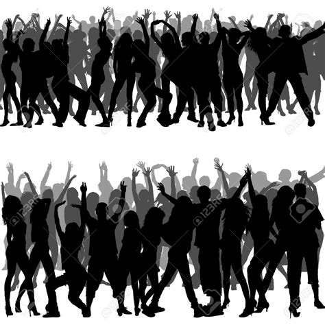 free clipart crowd silhouette - Clipground