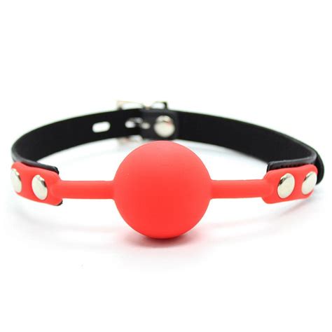 Soft Safety 45cm Silicone Ball Mouth Gag Ball For Women Restraints Sex