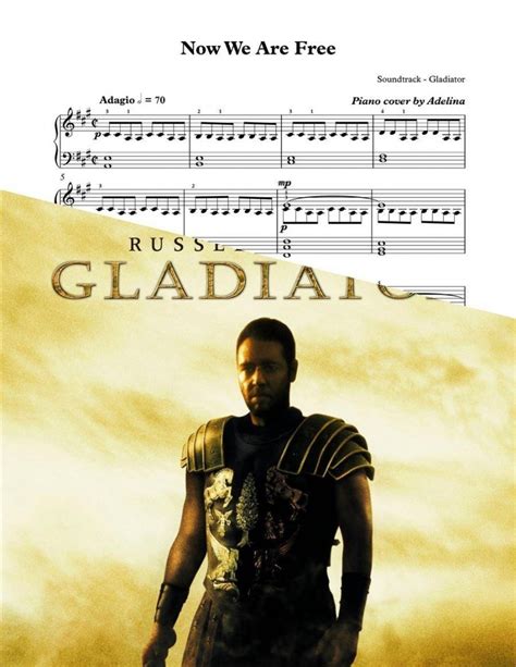 Gavin Greenaway Now We Are Free - "Now we are free" - Gladiator soundtrack - Piano Sheet Music