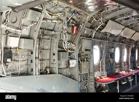 Inside Military Helicopter Stock Photo Alamy