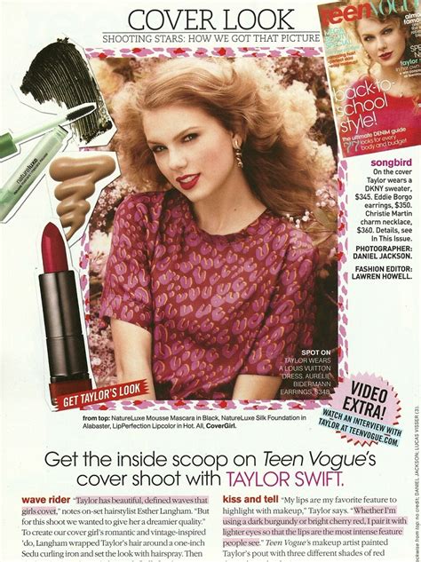 Taylor Magazine Scans Teen Vogue August 2011 Taylor Swift Photo