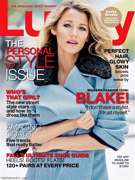 Blake Lively For Lucky Magazine September Fab Fashion Fix