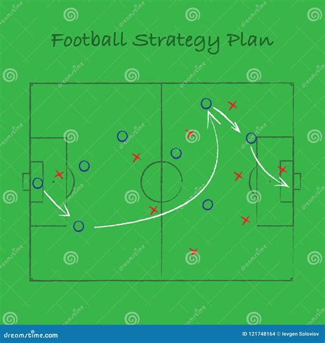 Football Strategy Background Stock Vector Illustration Of Design