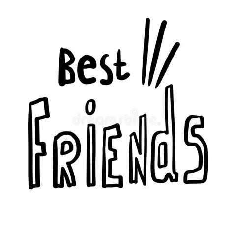 Bff Best Friends Forever Poster With Handwritten Text Striped