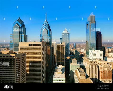 Skyline Of Downtown Philadelphia Pennsylvania Stock Photo Alamy