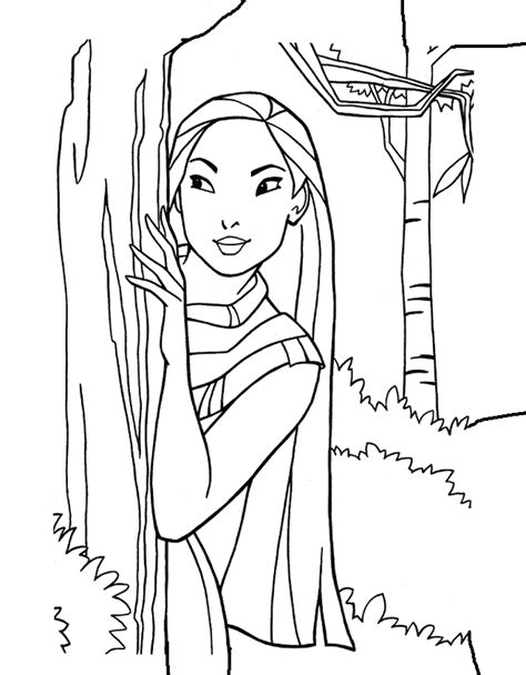 Dibujos Faciles Para Colorear Pocahontas