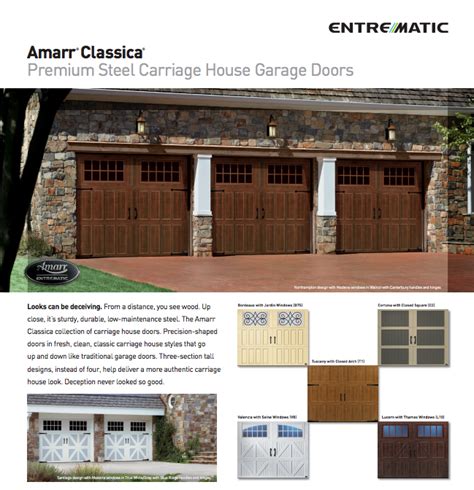 Amarr Classica Premium Steel Carriage House Garage Doors