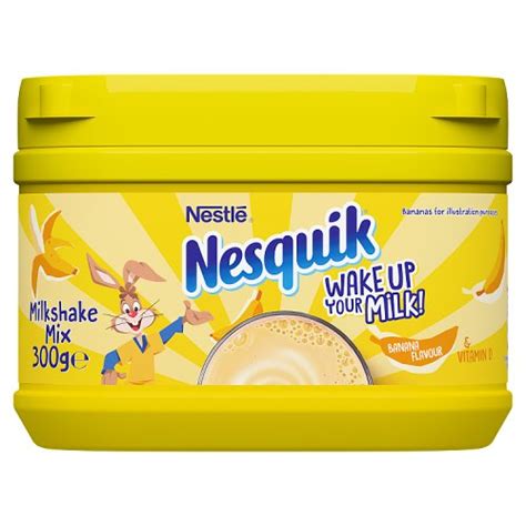 Nesquik Banana Flavoured Milk Powder Milkshake Mix Uk 300g Tub