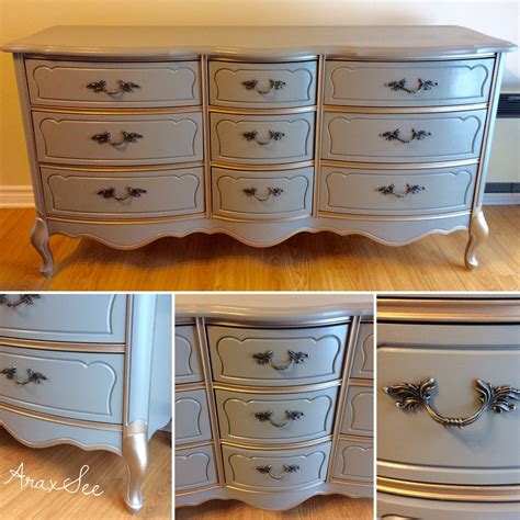 French Provincial Dresser Chalk Painted Classic Paris Grey With