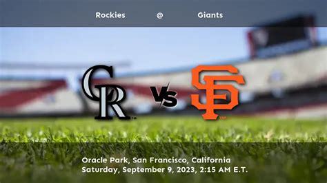 Giants Vs Rockies Predictions Picks And Odds September