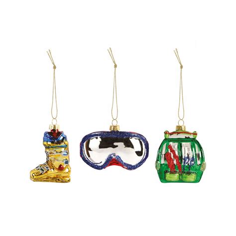 Ski Holiday Ornaments Set Of Three By Bonnie And Bell