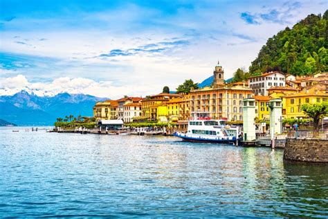 Bellagio Town Como Lake District Landscape Italy Europe Stock Photo