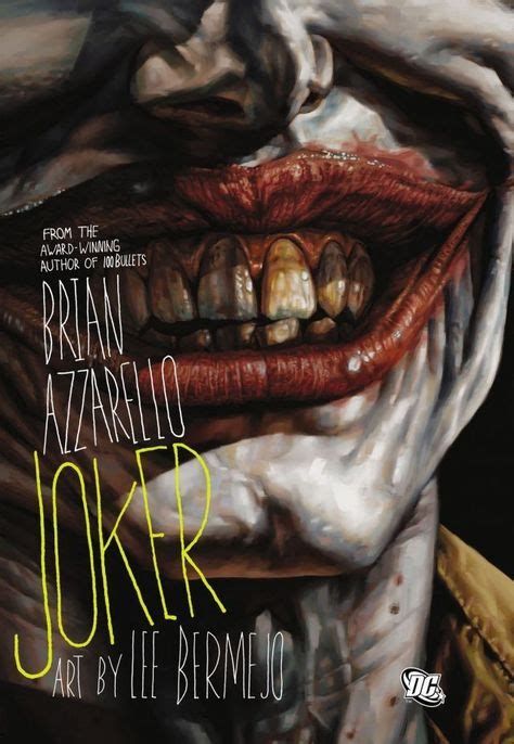 Joker 2008 Joker Dc Comics Graphic Novel Cover Joker Dc