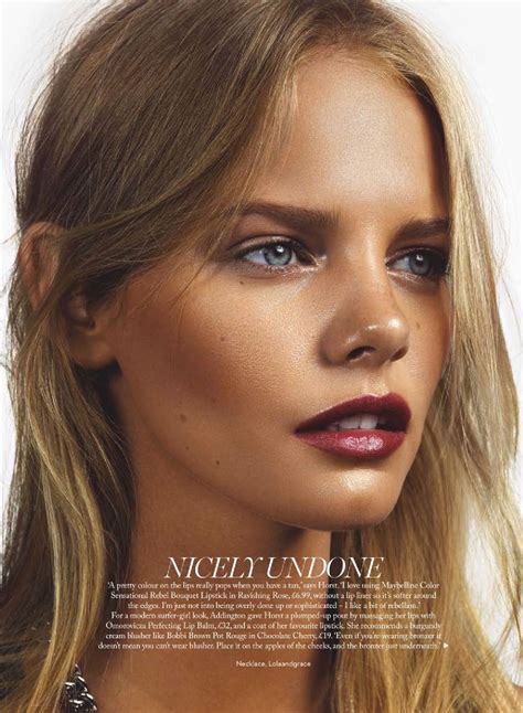 Marloes Horst By Jonas Bresnan For Marie Claire Uk Beauty Make Up