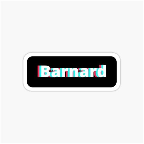 Tiktok Barnard Sticker For Sale By Columbiakappas Redbubble