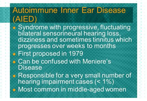 Autoimmune Inner Ear Disease Ear Diseases Autoimmune Disease Autoimmune