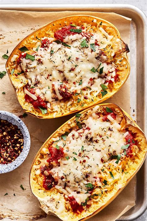 Spaghetti Squash Pizza Boats Kalejunkie Recipe In 2022 Pizza